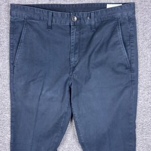 Rag & Bone Pants Mens 33x33 Slim Navy Blue Chino Stretch Cotton Tapered USA Made